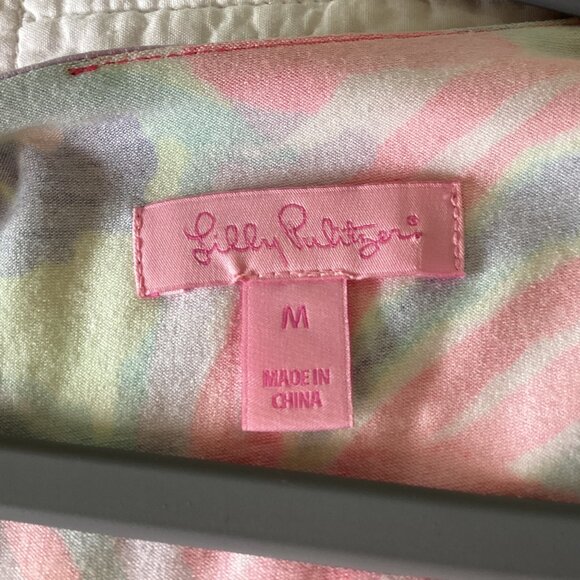 Lilly Pulitzer Gabrielle Caftan Dress Size M Multi Playa Hermosa Print Floral Sl - Picture 7 of 15